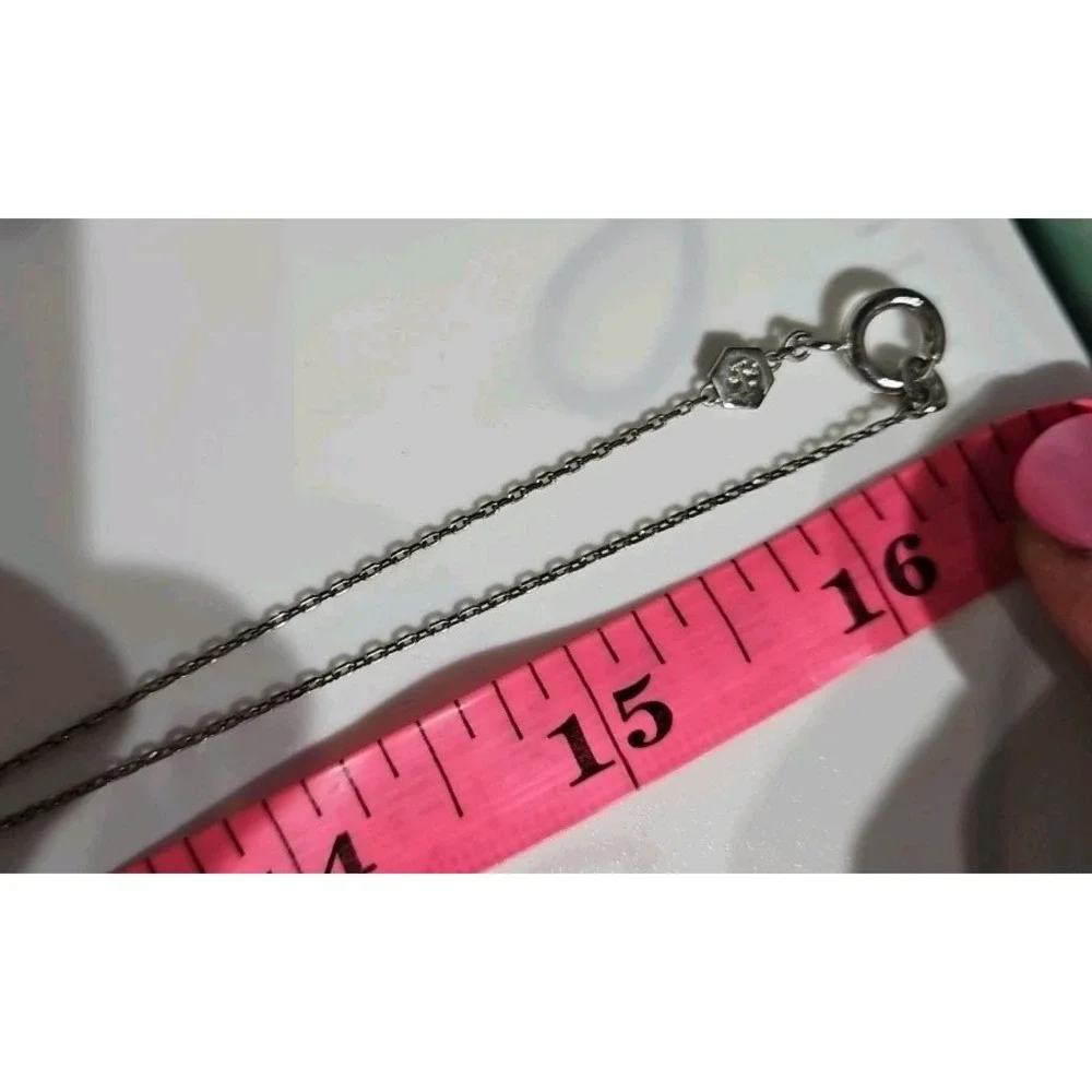 Tory Silver Long Necklace and Earring Set Pouch Minimalist Quiet‎ Luxury